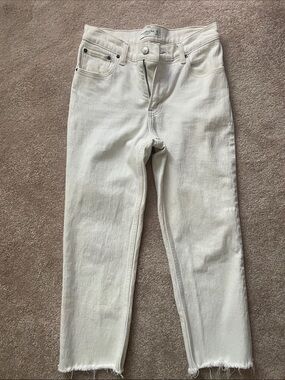 Abercrombie & Fitch Off-White Low Rise Jeans
